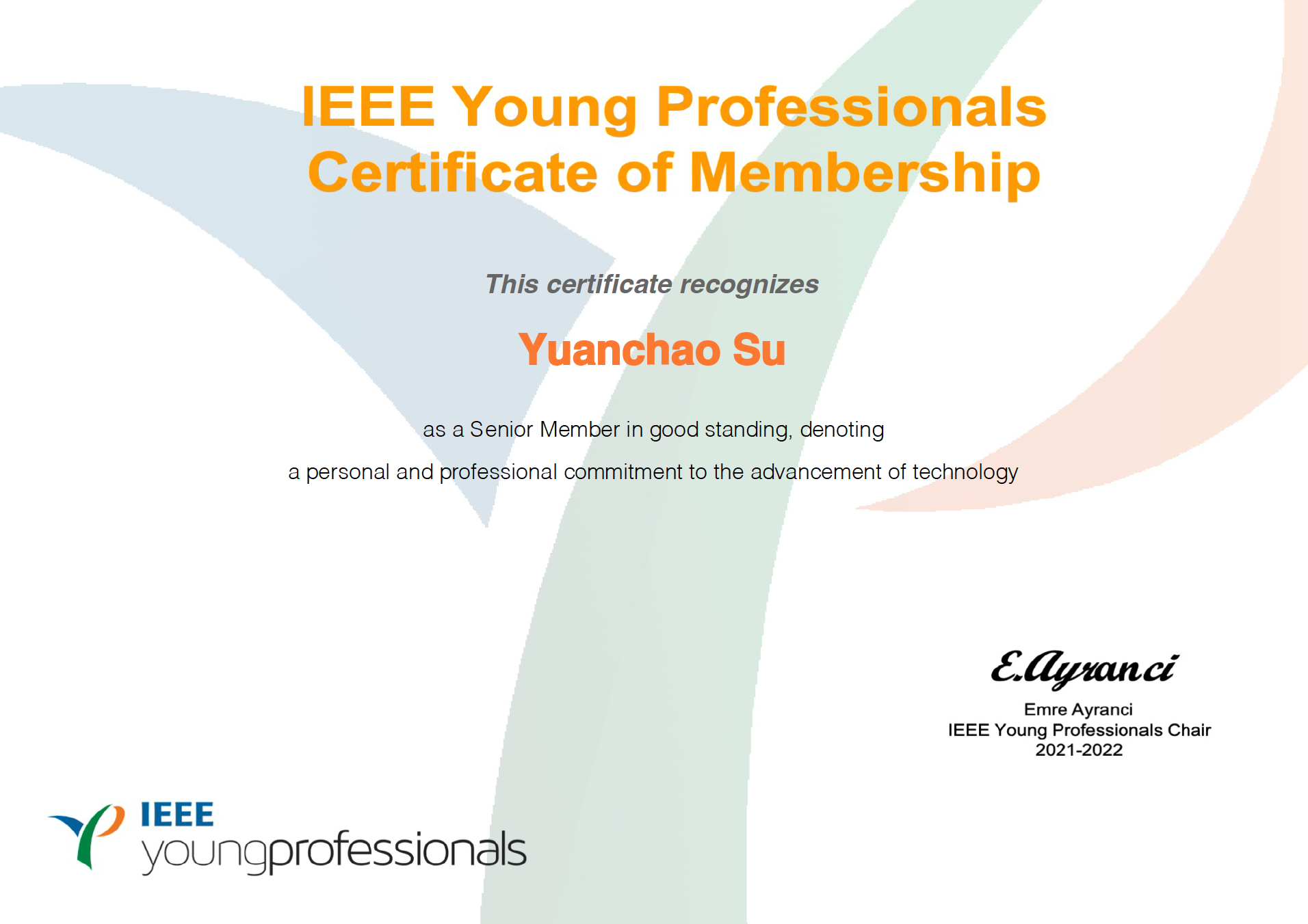 我院遥感系苏远超老师当选IEEE高级会员-西安科技大学测绘学院